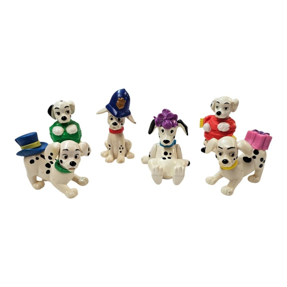 Disney 101 Dalmatians McDonalds Figures Vintage 80s Minifigures Lot Of 6 Toys